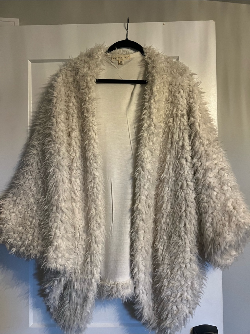 Cozy Faux-Fur Open Front Women's Sweater Cardigan